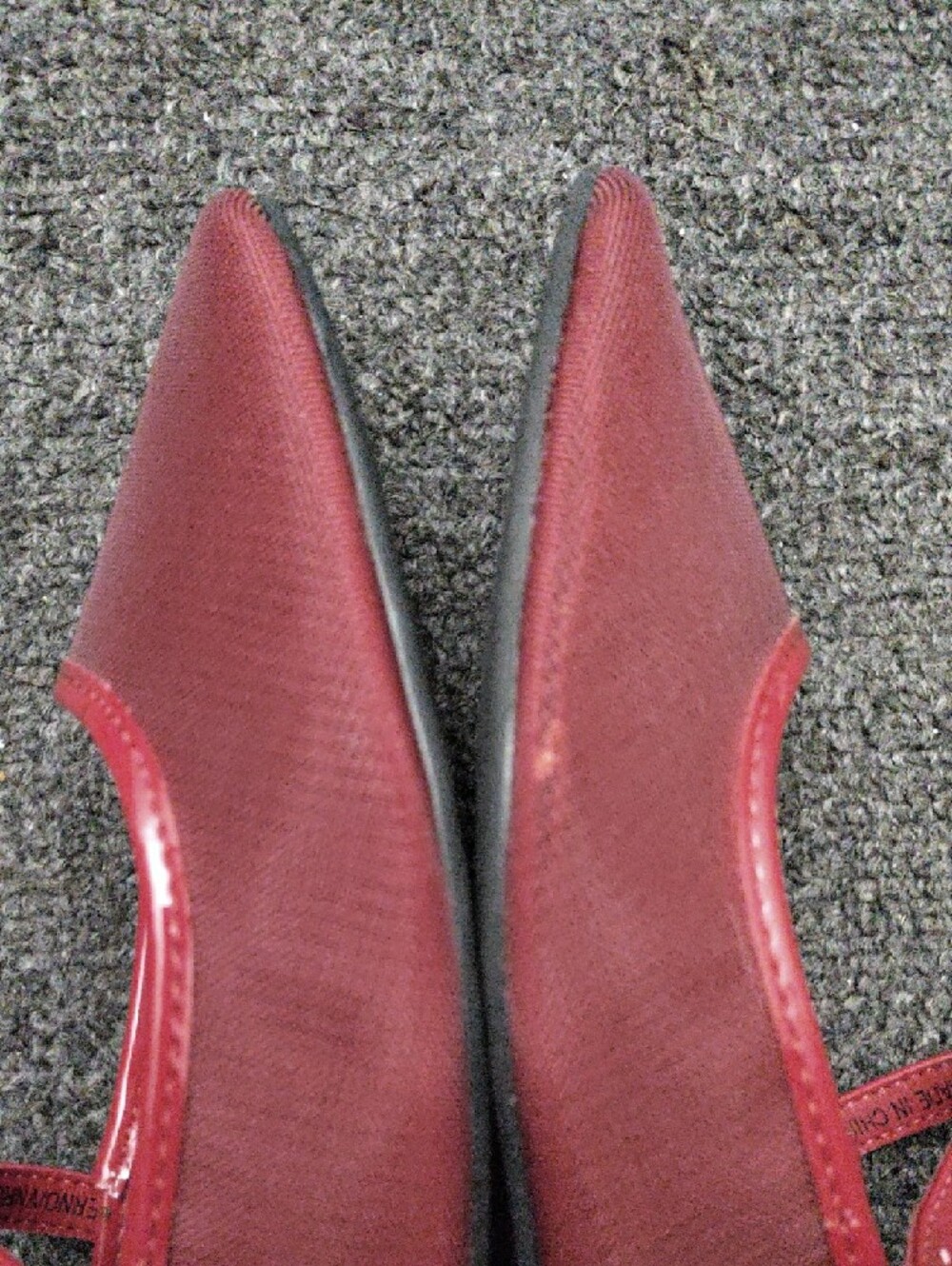 Steve Madden Women's Red Mesh Mary Jane Flats - Picture 7 of 10